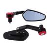 Universal Aluminum Motorcycle 7 8  Handle Bar End Back Rearview Side Mirrors Red