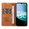 For Xiaomi Redmi 15C 5G (EU) (173mm)/15C 4G (EU) (173mm) Leather Cover YIKATU YK-004 Skin-Touch Wallet Phone Cases