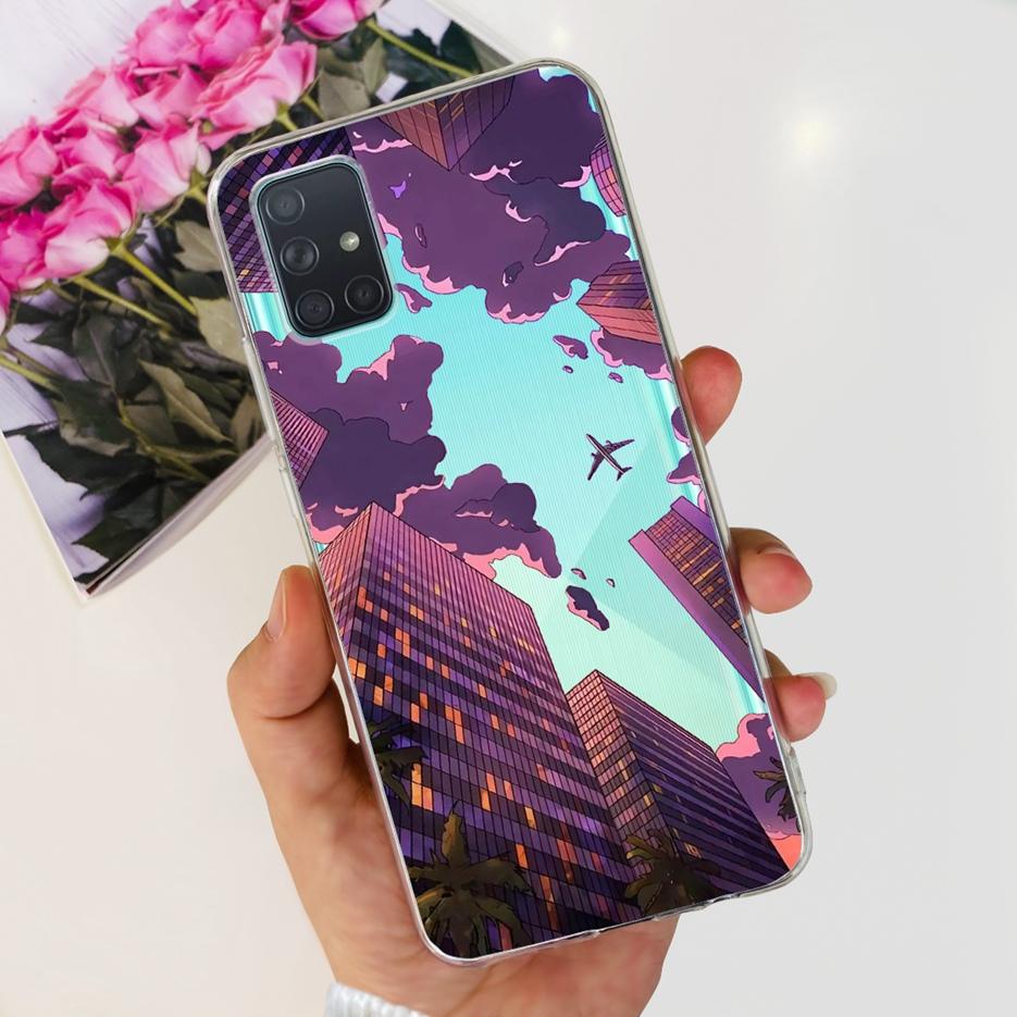 Custodia per Samsung Galaxy A31 A41 A51 A71 Custodia Dipinta Moda Carina Custodia Morbida in TPU per Samsung A31 A41 Galaxy A51 A71 Bumper