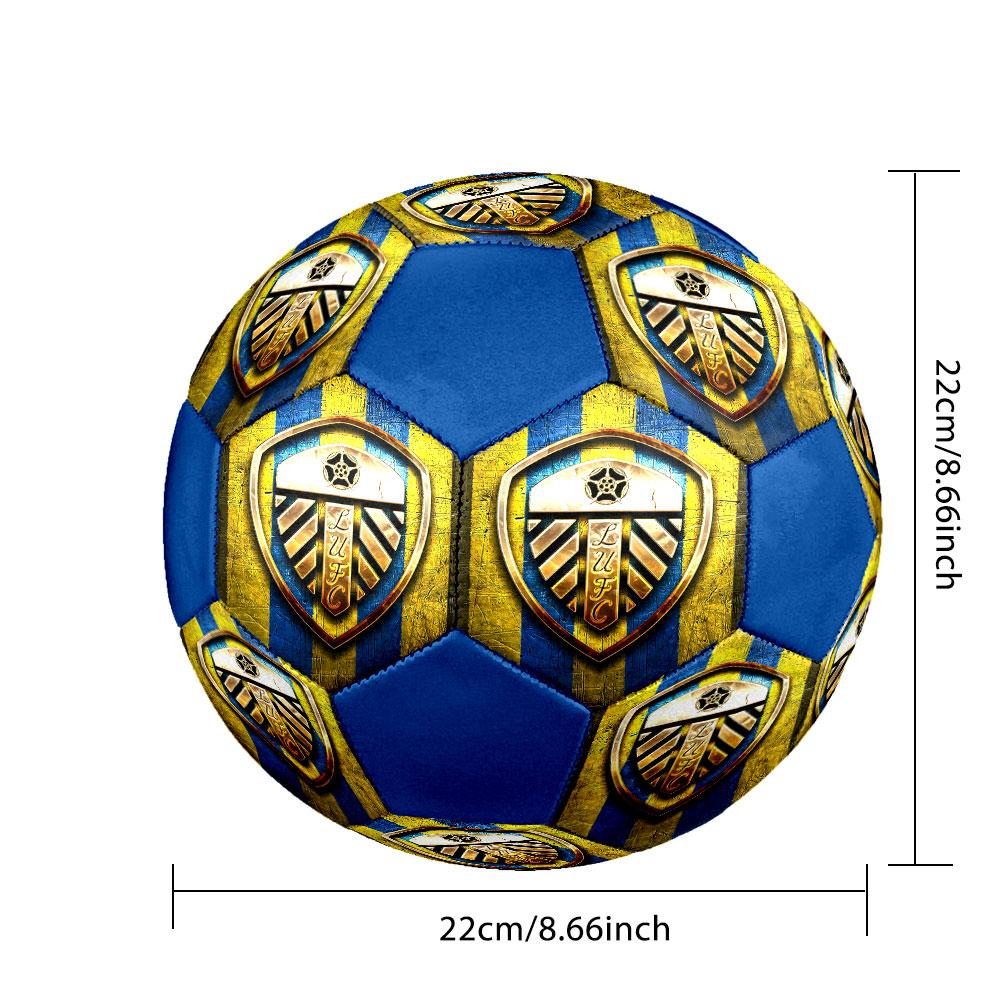 1 pz Pallone da Calcio Leeds United F.C. Misura 5 Pallone da Calcetto Indoor alla Moda Colorato Gioco in Cortile - Ottimo Regalo per Appassionati di Sport HE12