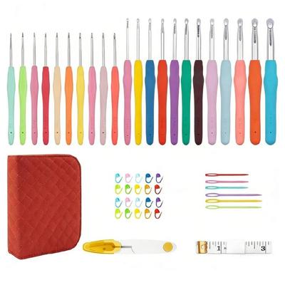 Knitting Accessory Set 51Pieces Including Soft Yarn Hook And Needle With Yarn And Complete Craft Tool