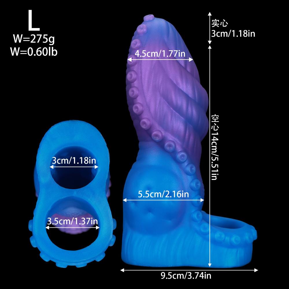 Liquid Silicone Cock Ring - Stretchy Penis Ring for Men, Enhances Pleasure & Erection, Realistic Wearable Male Toy