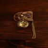 Brass Sundial Compass 5.08 cm Pocket Travel Compass with Leather Cover