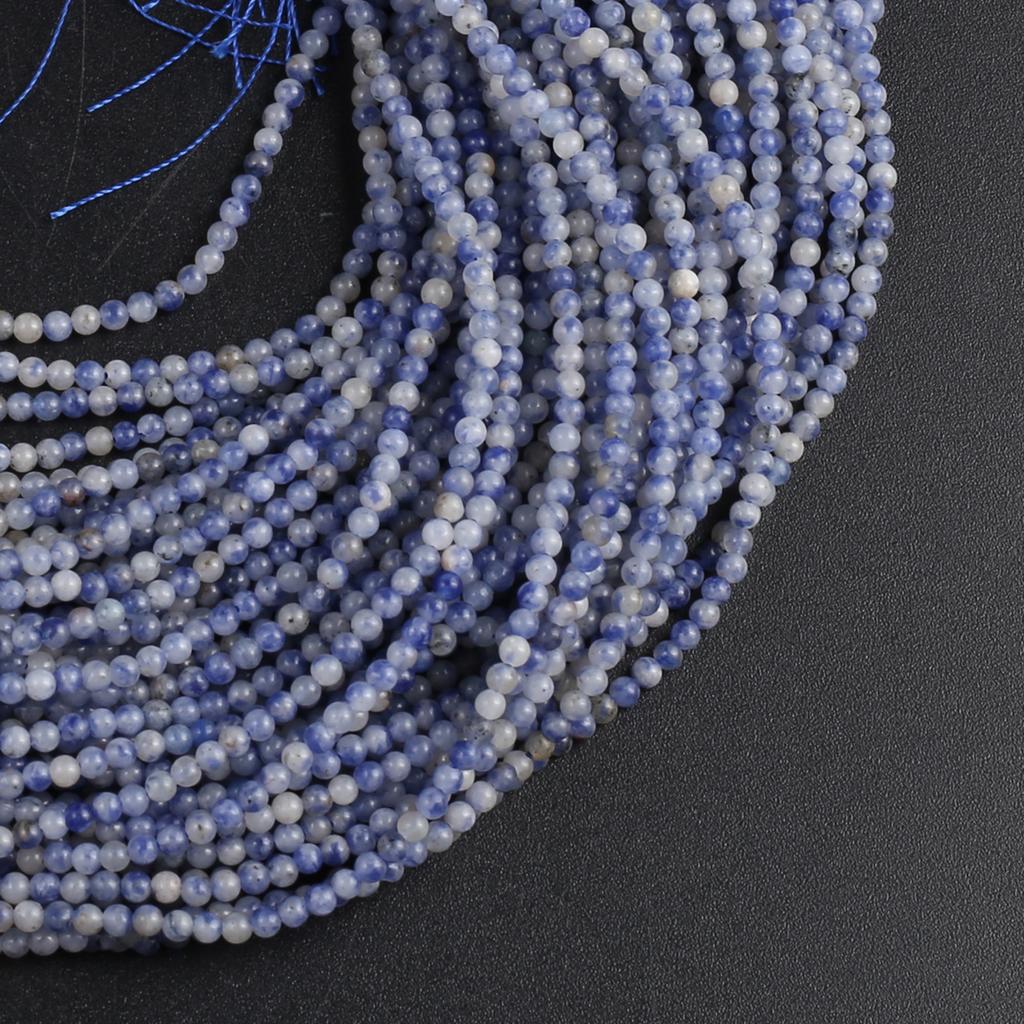 Isolation Beads 2 MM Natural Stone Sodalite Round Beads For Jewelry Making DIY Necklace Bracelet Earrings Accessory