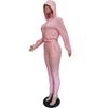 BN129 Women's Solid Color Hooded Suit - New Autumn/Winter Fleece Collection
