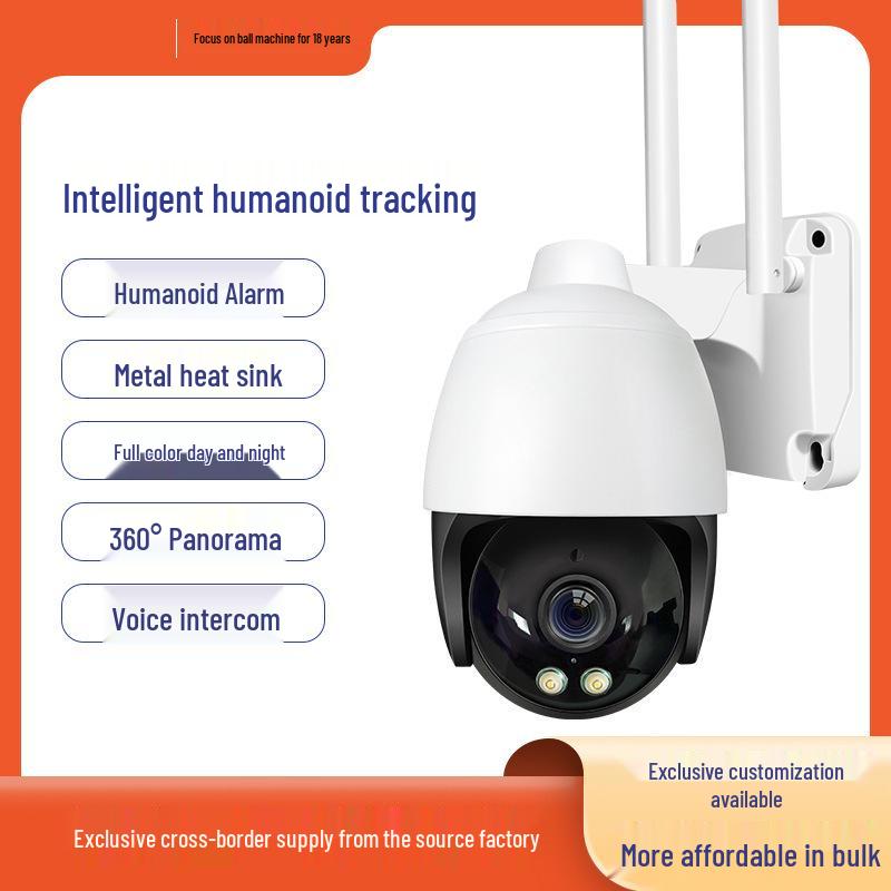 Smart Wireless 360° PTZ Outdoor Camera with HD Night Vision