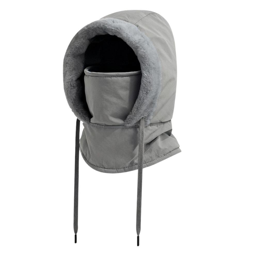 Cycling Cap Down Cotton Balaclava Ski Mask Windproof Warm Winter Hat Dustproof 4-in-1 Mask Hat Scarf Set Unisex