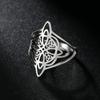 Hexerei Hexenknoten Ring Edelstahl Fingerringe Wicca Triquetra Keltischer Knoten Amulett Schutz Schmuck Damen Herren