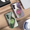 Transparent colored apple For Samsung Galaxy A14 4G 20 30 52 20S 21S 22 32 33 34 42 50 51 53 54 70 71 72 73 5G Glass Phone Case
