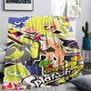 1PC Splatoon game Print Flannel Blanket, High quality Comfortable for All Seasons, Home Decor, Warmth and Comfort, Perfect for Christmas Gifts175