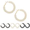Rhinestone Large Circle Design Women Girls Earrings Ear Studs Plating Alloy Earrings Jewerly Gifts