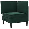 Living Room Set with Cushions 3 pcs Dark Green Velvet