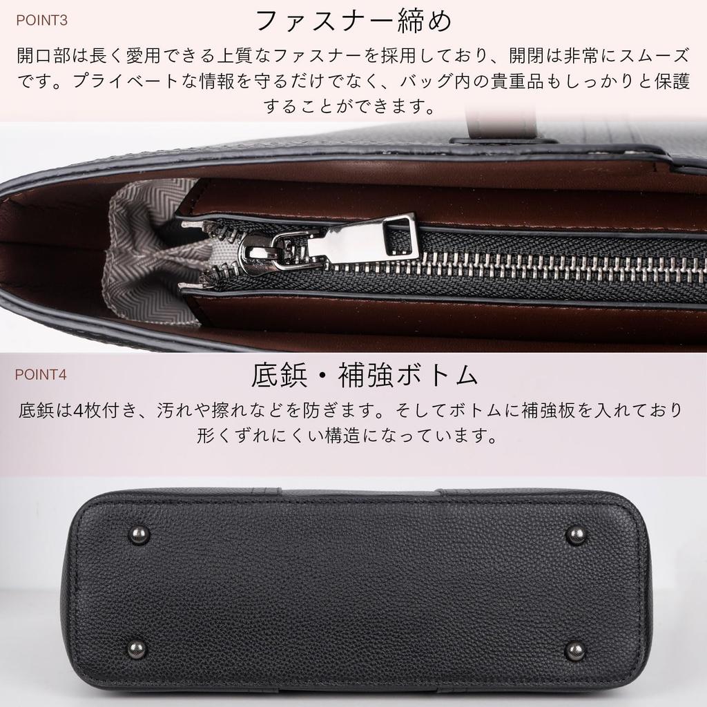 Kyoei-Tech Tote Bag, Premium Genuine Leather, Women's Business Bag, Handbag, Self-Standing, Men's Leather, A4 Document Holder, Commuter Bag, Large