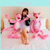 Peluche Pantera Rosa, Adorable Muñeco Leopardo de Peluche Suave de Pelo Corto, 60/80/100 cm