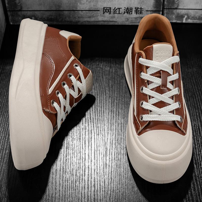 Fashion Outdoor Men's Lace Up Sneakers Fashion Male Casual Shoes New Arrival Skateboard Footwear Leisure Walk Vulcanize Shoes Sneakers