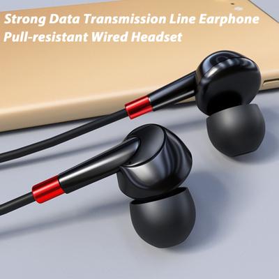 Fones de ouvido com fio HiFi Qualidade de som Fone de ouvido intra-auricular Plugue de 3,5 mm Fone de ouvido com fio com microfone para música Chamada Esportes