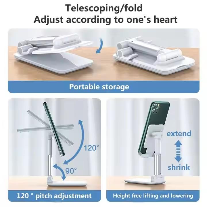 Ready Stock Foldable Mobile Phone Stand Compact & Adjustable Holder for Smartphones Portable Foldable Phone Stand