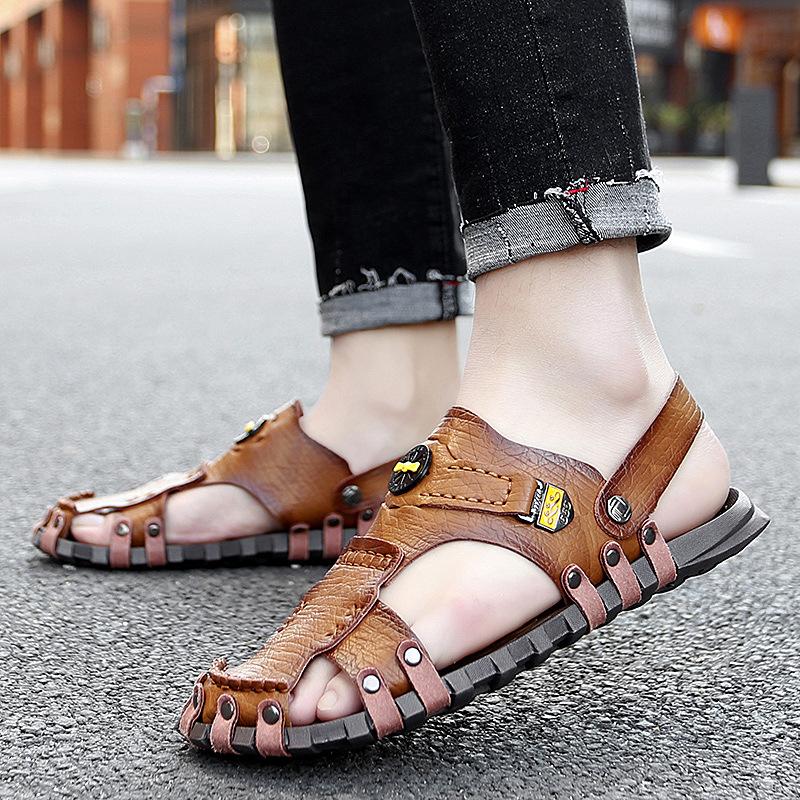 2021 Outdoor Dual-use Summer New Breathable Comfortable Fashionable Personalized Casual Shoes Foot Cover Retro Large Size 47 Sandals