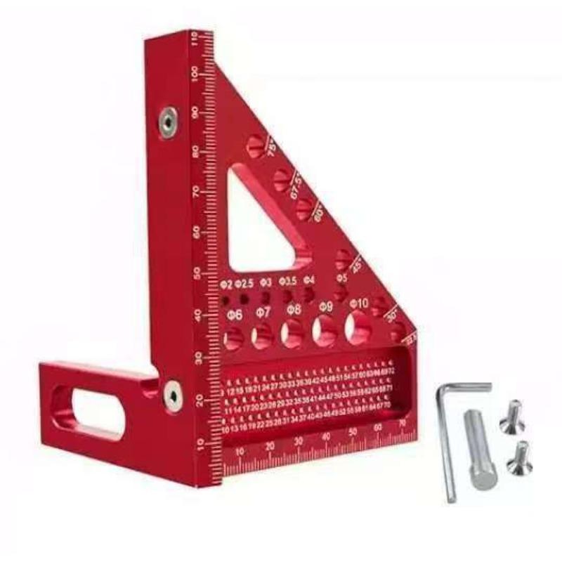 1PC woodworking right-angle triangular ruler aluminum alloy 45/90 degree multi-angle decoration high-precision scribing square ruler carpentry 5MM