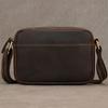 Bolsa de Ombro Masculina em Couro Genuíno de Primeira Camada de Couro Bovino Leve Bolsa Mensageiro Casual para Celular Guarda-chuva Bolsa de Mão