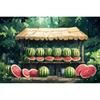 Fruit Cart Garden Photography Background Watermelon Strawberry For Summer  Kids Portrait Baby Shower Party Backdrop Decoration