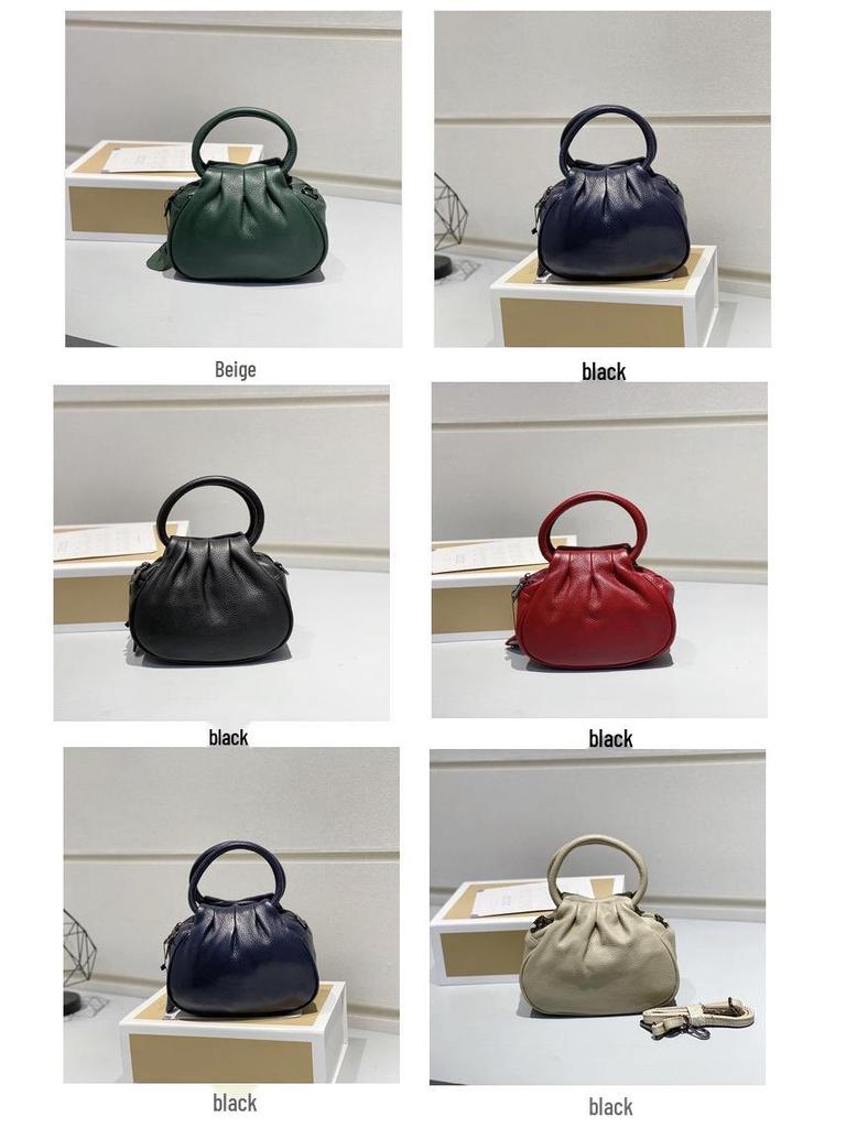 2025 Damen Tasche aus echtem Rindsleder 'Wolkenknödel' - Einzelne Schulter, Handtasche, Crossbody Mom Bag