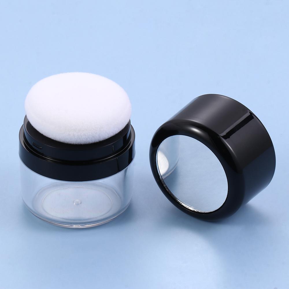 Jar DIY Cosmetic Foundation Powder Case Travel Powder Case with Mirror Portable Loose Powder Box