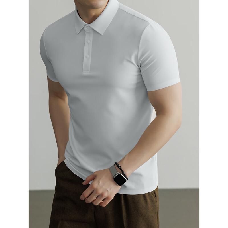 Hengyuanxiang Men's Seamless Cooling Polo Shirt