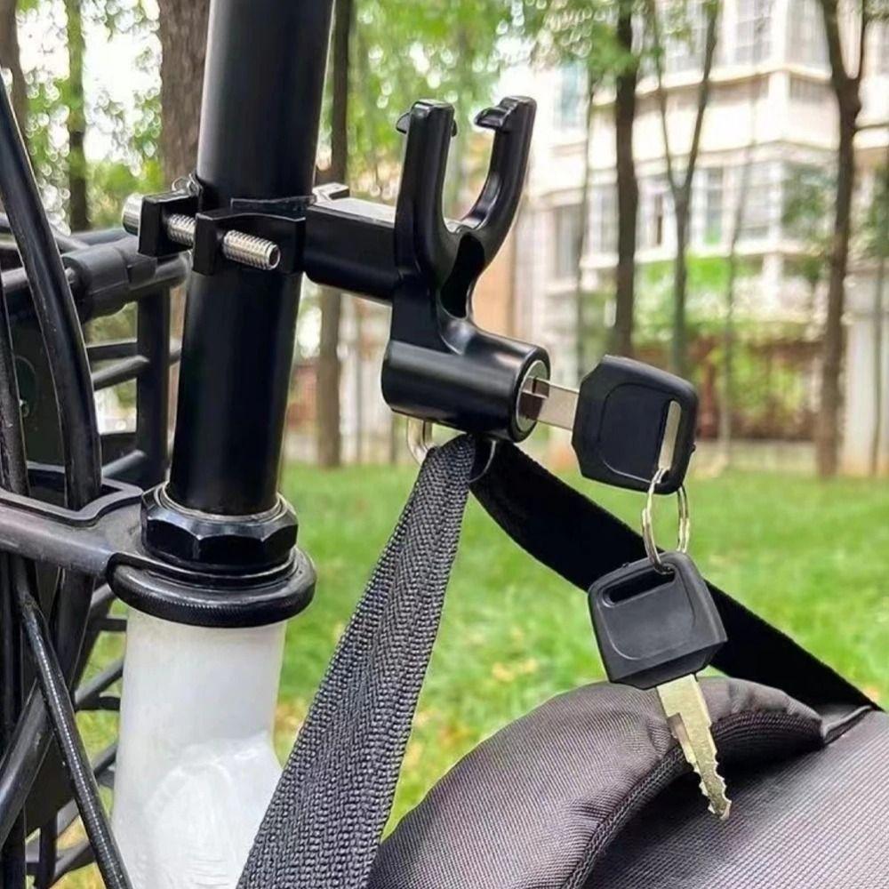 Security Bicycle Multi-Function Hook 2 in 1 Helmet Anti-theft Safety Lock  Electric Vehicle