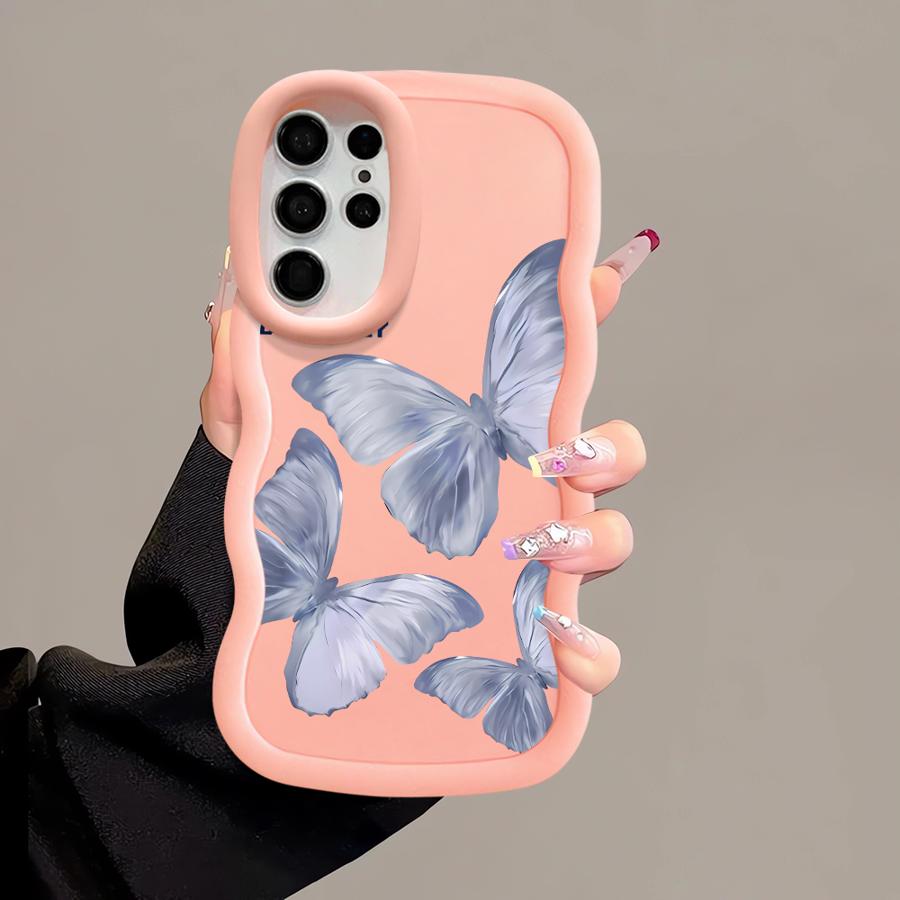 Case for Samsung Galaxy S20 FE S21 A25 A26 S24 S23 Plus S22 Ultra S25 Soft Phone Cover A35 A36 A54 A55 A24 A34 Printed Butterfly