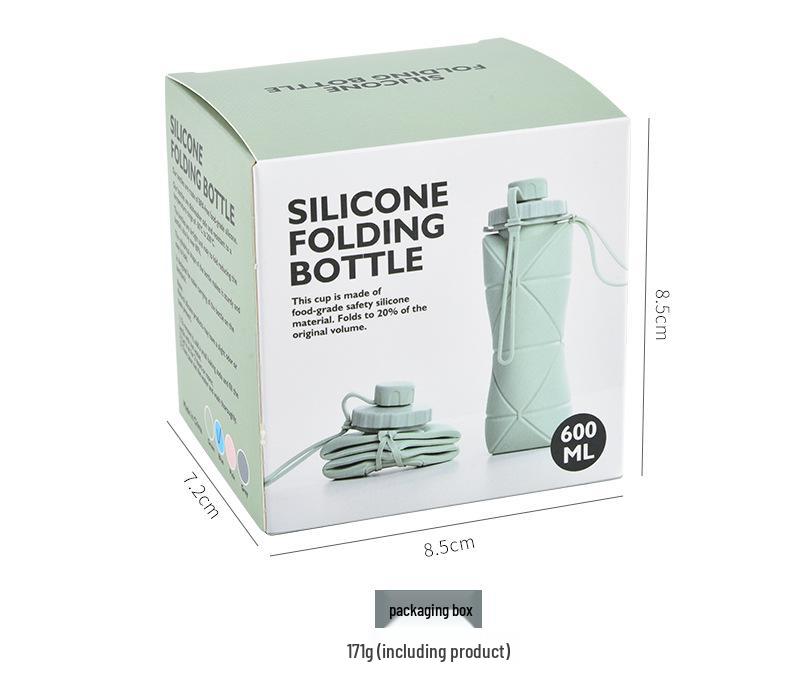 Silikon-Faltwasserflasche mit großer Kapazität für Outdoor-Sport und Reisen