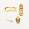 4 Pieces Miniature Letter Box Gold-Tone Dollhouse Door Hardware Set Compact