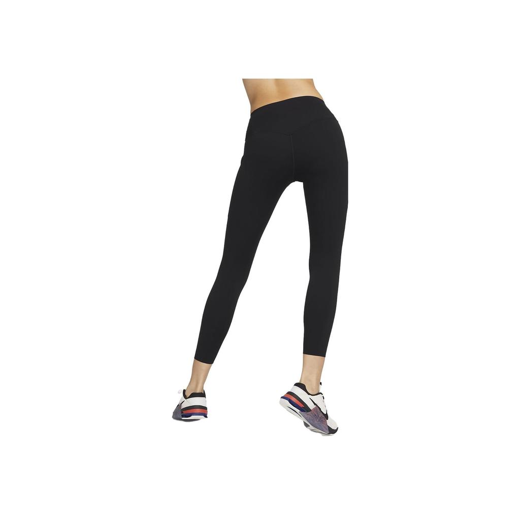Nike Uniwersalna seria Journey Solidne szybkoschnące legginsy fitness 3/4 z średnim stanem Legginsy sportowe damskie Czarne DQ5875-010