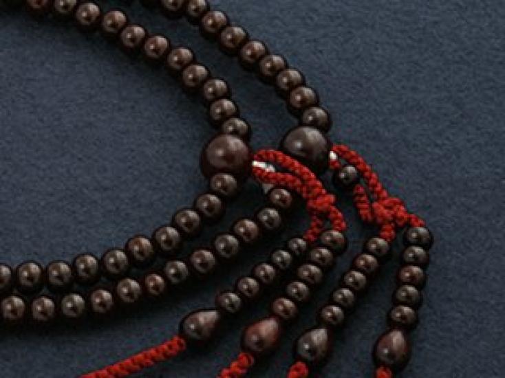 Hayashi Kyo Butsudan Buddhist Prayer Beads, Shingon Buddhism, 0 Shaku, Rosewood (Women's), Formal, Authentic Style [Prayer Beads Bag Set] SW-020,