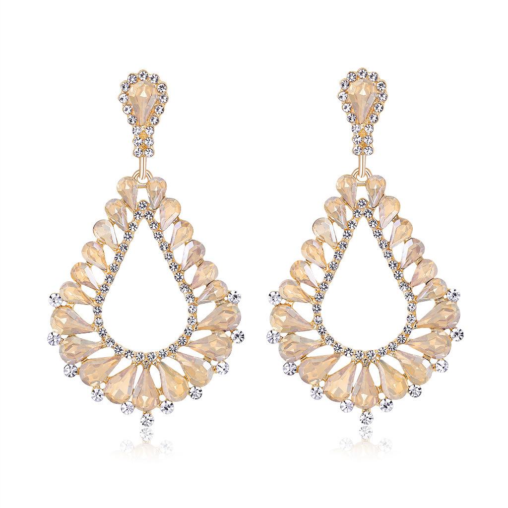 

Ретро Богемные Серьги для Женщин Стразы Полые Кристальные Серьги-гвоздики