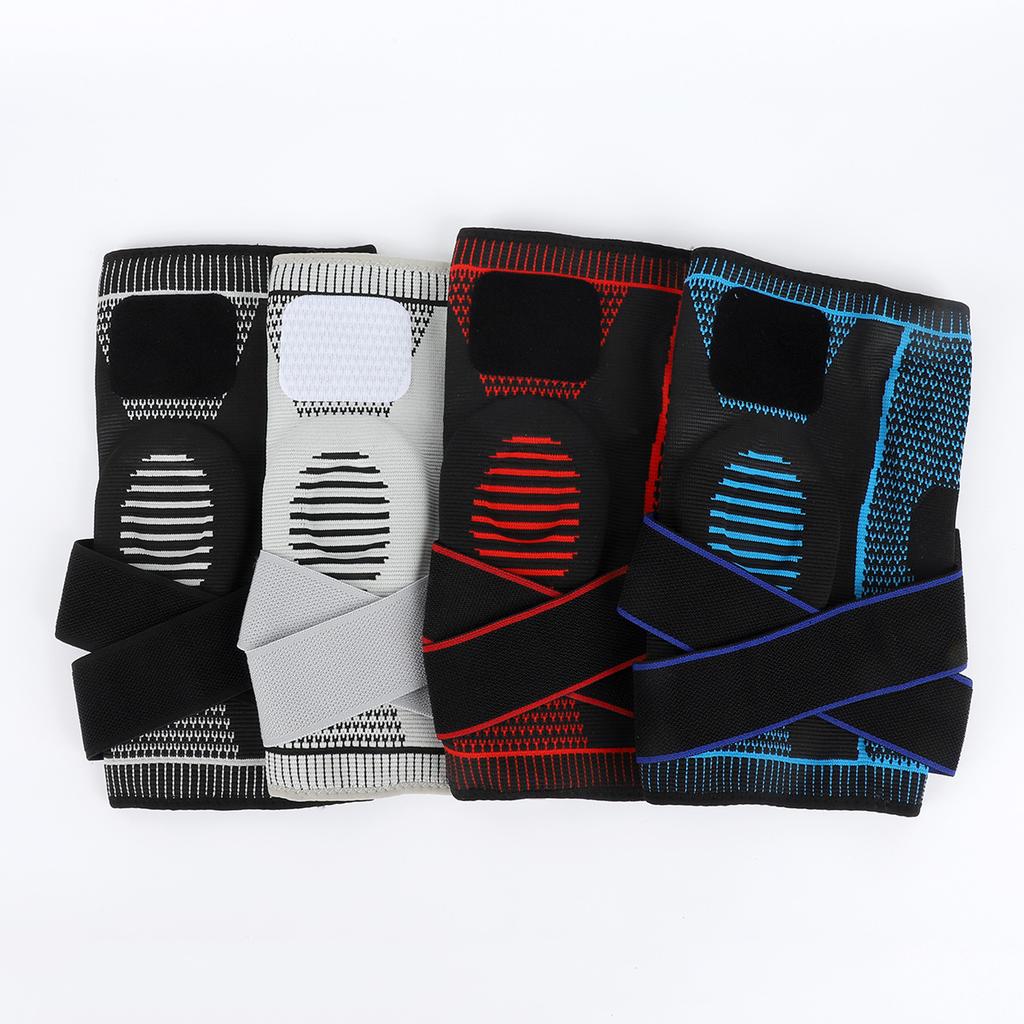 Single Knee Pads !Sports Silicone Knee Pads, Fitness Running Knee Pads, Short Pressurized Straps, Meniscus Knee Pads