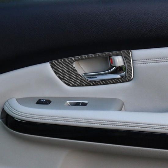 2Pcs Carbon Fiber Interior Front Door Handle Cover Trim For Lexus RX330 RX350