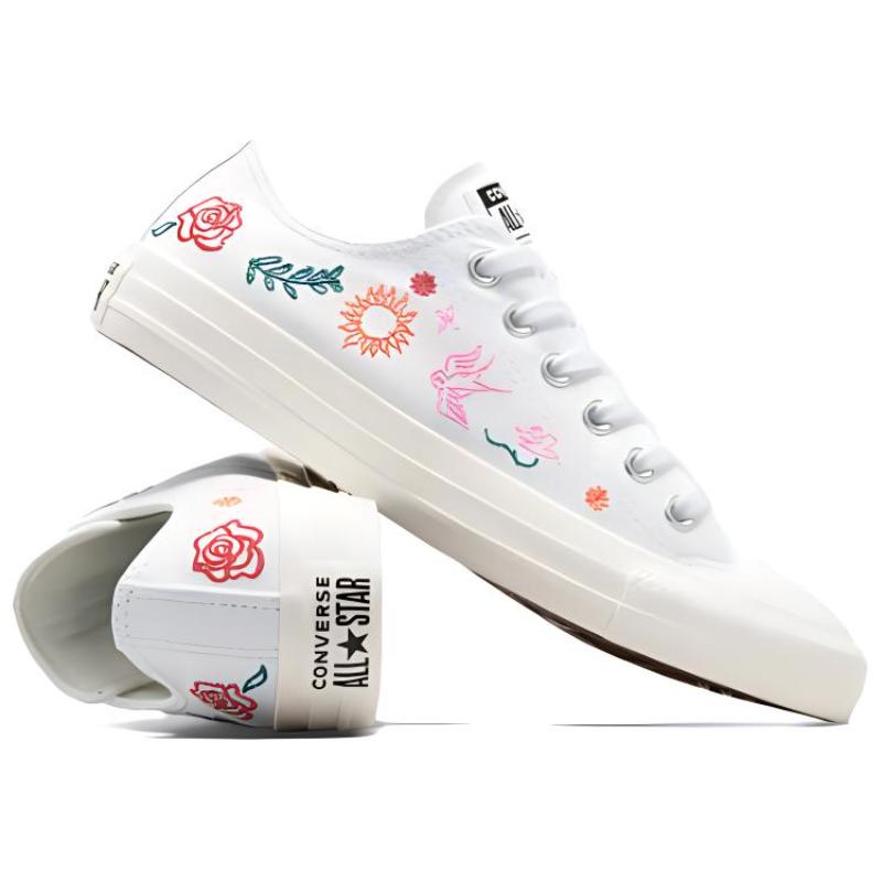 Converse Chuck Taylor All Star Comfortable & Versatile Non-Slip Shock Absorbing Low-Top Canvas Shoes Women's White