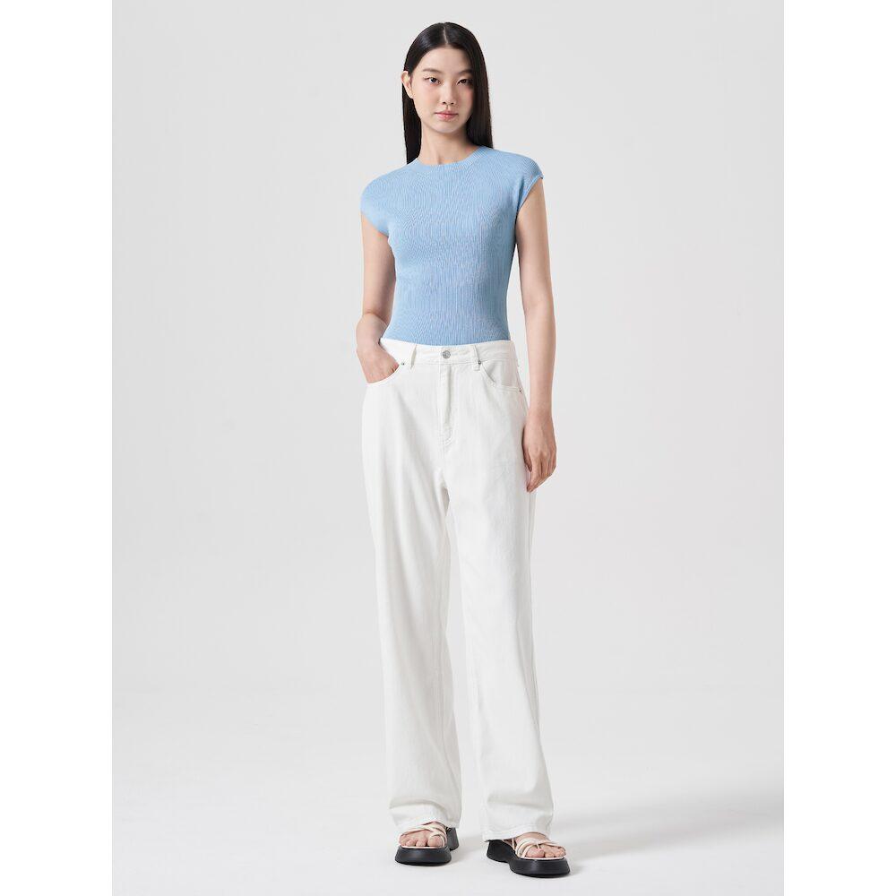 8seconds Mock Neck Sleeveless Knit Sky Blue (354751Mb1Q)