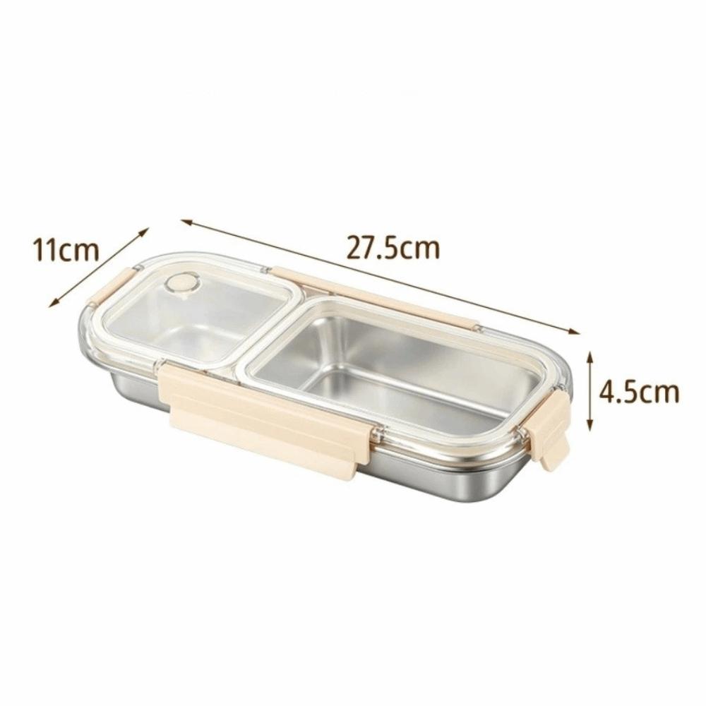 with Fork Spoon Bento Box 304 Stainless Steel Food Container New Divided Lunch Box For Meal Prep