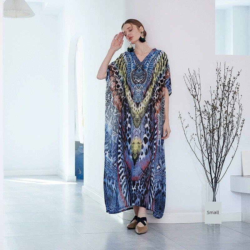 

Dance Flower Мясное платье D101 Большой бренд Изящный европейский и американский стиль Модельный стиль Халат Свободный Очень длинный Праздничное длинное платье Picture Color M