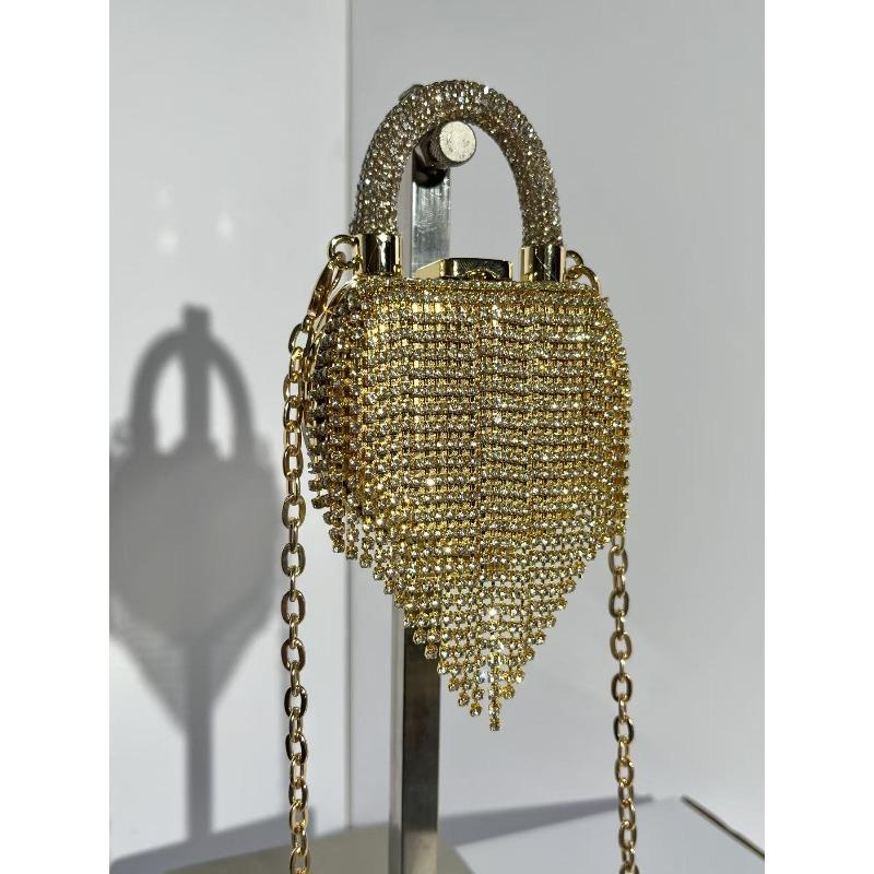 Full diamond chain bag, portable dinner bag, messenger bag, women s bag, fringed leather bag, small bag, mobile phone bag, full diamond messenger bag.