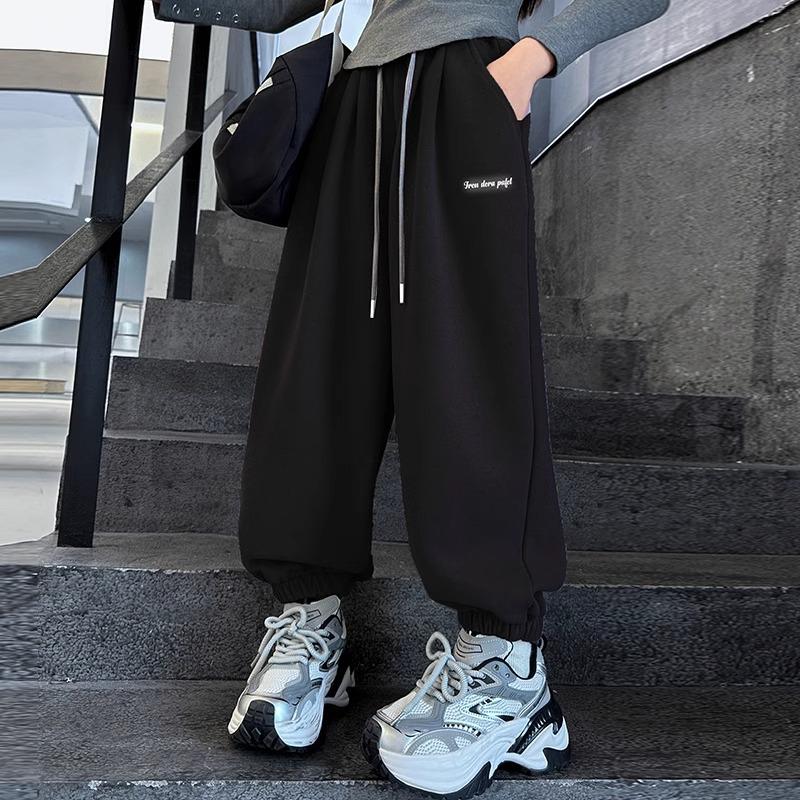 Girls' Autumn/Winter Casual Knit Joggers - Children's Sports Sweatpants 2026