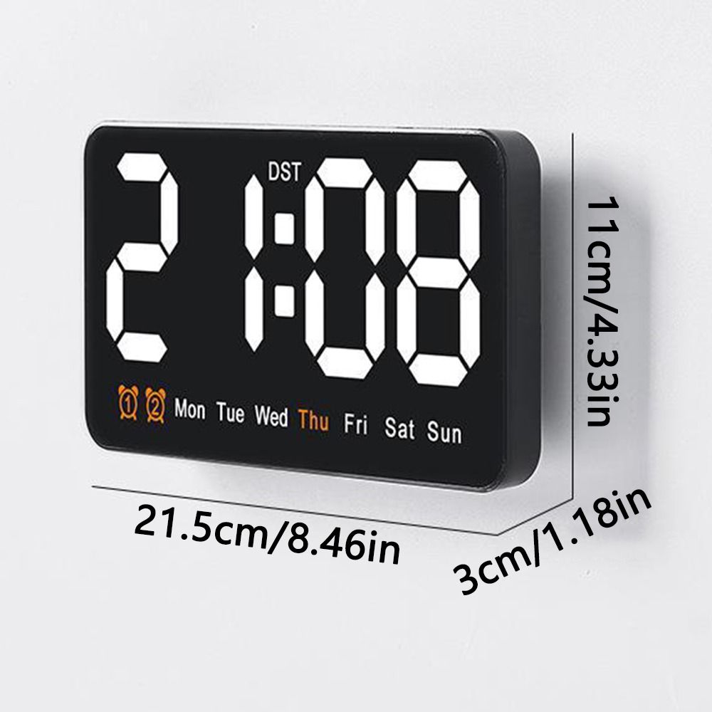 Dual Alarms LED Digital Clock 12/24H Format Table Alarm Clock Electronic Wall Clock  Desktop