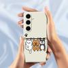 For Samsung Galaxy S24 FE Case Three Animal Dolls Pattern Printing Straight Edge TPU Phone Back Cover