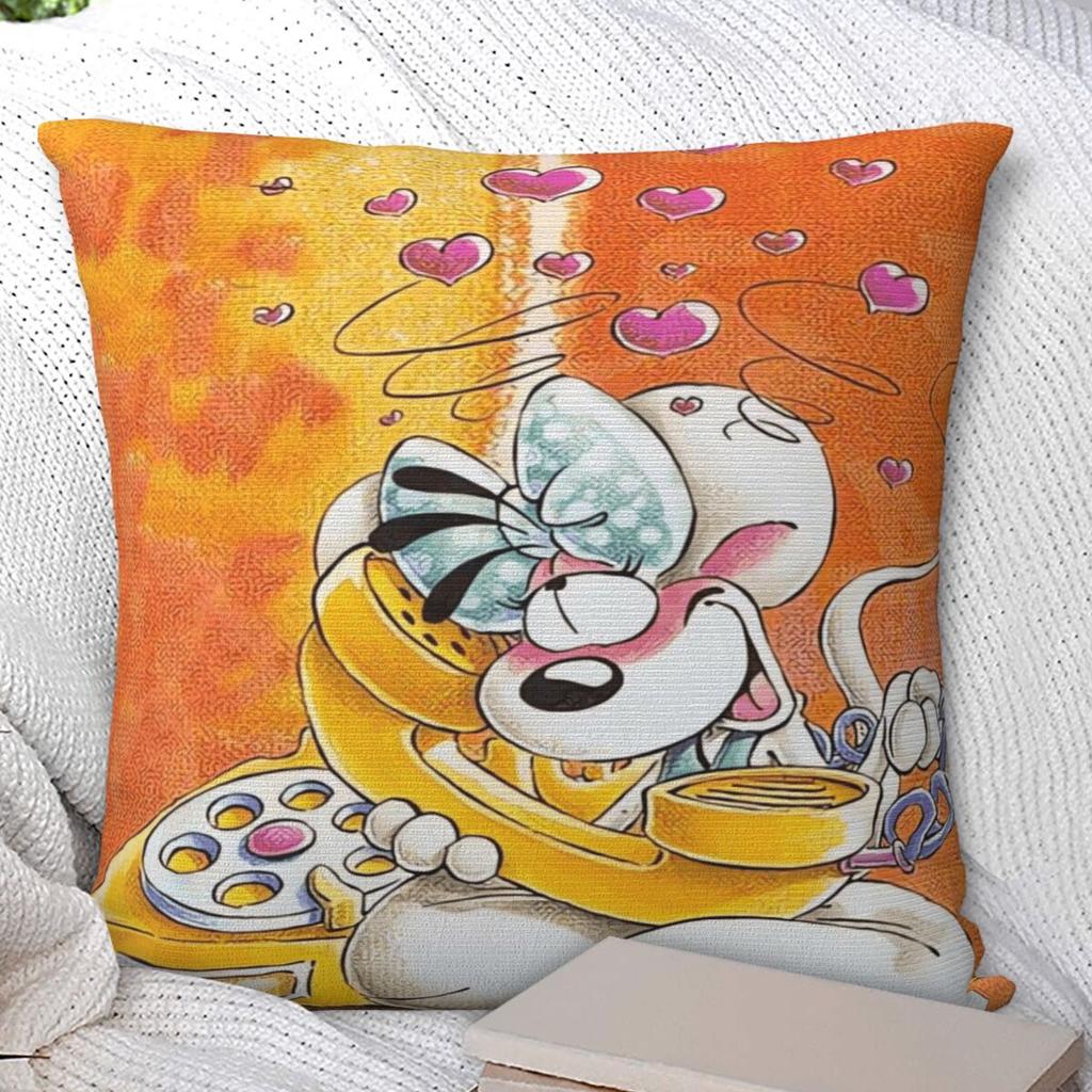 Pillow Cover Cute Diddl Diddlina Print Cushion Cover Morden Pillow Case For Sofa Bedroom Home Decor Pillowcases