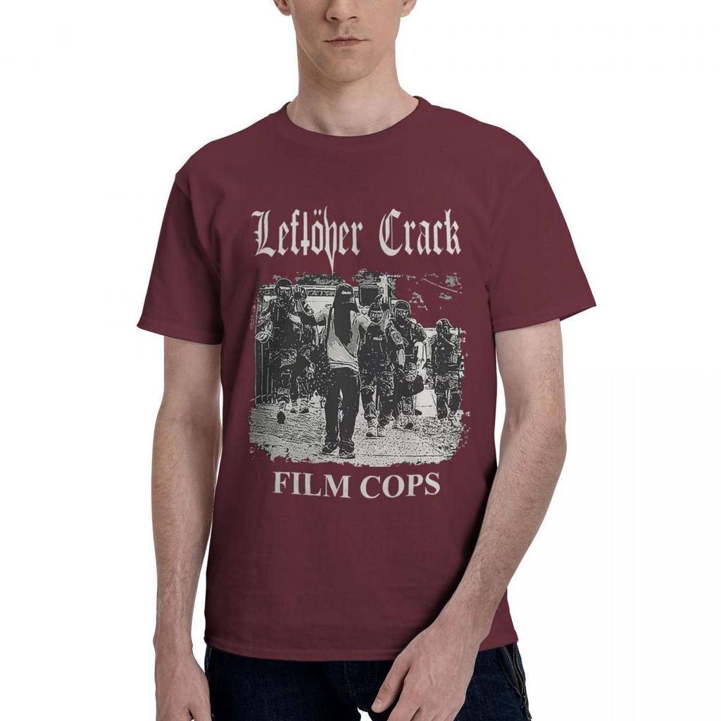 Leftover Crack MenS Film Cops T Shirt Medium Black 100 Cotton Casual Breathable Confortable Cute Mens TShirts Man Clothes
