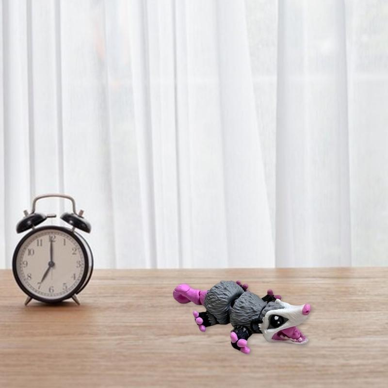 Articulated Opossum Fidgets Toy Fun Stress Reliever for Home Office or Travel Durable 3D Printed Design