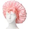 Extra Large Satin Bowknot Sleep Cap for Women's Hair Care