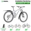 Parafango MTB RBRL a sgancio rapido Allargato Parafango Bici 24-29 Pollici Parafango Durevole per Bicicletta Protezione per Ruota Anteriore Posteriore Bicicletta